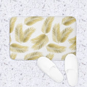 Gold Foil Palm Leaves Pattern Badmat