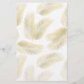 Gold Foil Palm Leaves Pattern Briefpapier (Voorkant)
