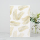 Gold Foil Palm Leaves Pattern Briefpapier (Staand voorkant)