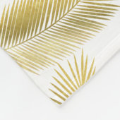 Gold Foil Palm Leaves Pattern Fleece Deken (Hoek)