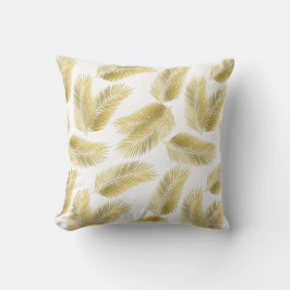 Gold Foil Palm Leaves Pattern Kussen