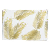 Gold Foil Palm Leaves Pattern Kussensloop (Achterkant)