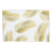 Gold Foil Palm Leaves Pattern Kussensloop (Voorkant)