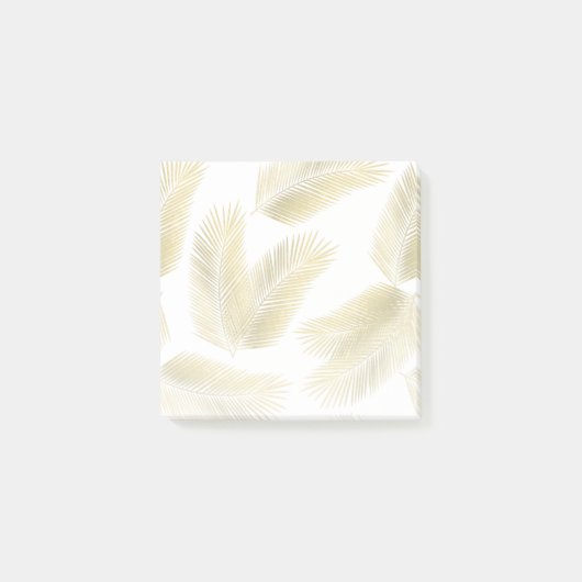 Gold Foil Palm Leaves Pattern Post-it® Notes (Voorkant)