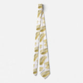 Gold Foil Palm Leaves Pattern Stropdas (Achterkant)