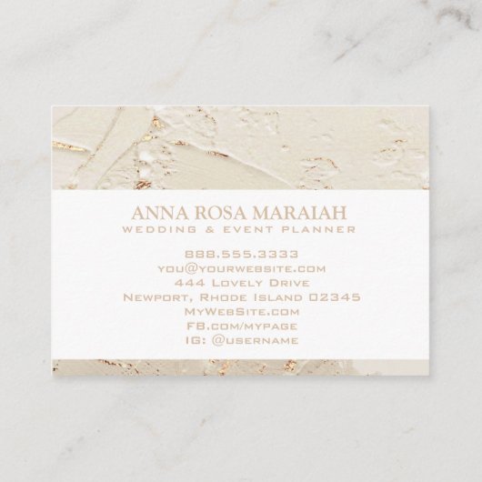 *~* Gold Foil Pastel. Blush bruiloft elegant Visitekaartje (Achterkant)