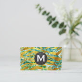 Gold Foil Pattern | Boho Geometric Pattern Visitekaartje (Staand voorkant)