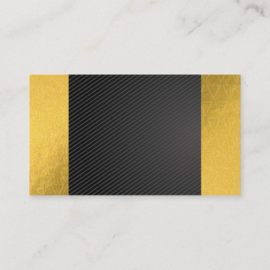 Gold Foil Pattern | Zwarte koolstof Visitekaartje (Achterkant)