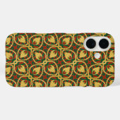 Gold Foil Peacock Feathers Red Green Case-Mate iPhone Case (Achterkant (horizontaal))