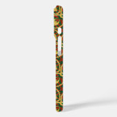 Gold Foil Peacock Feathers Red Green Case-Mate iPhone Case (Achterkant / Links)