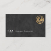 Gold Foil Pen Logo | Achtergrond zwart textiel Visitekaartje (Voorkant)