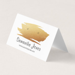 Gold Foil-penseelstreek, juwelen-beeldschermkaart Visitekaartje