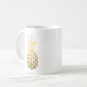 Gold Foil Pineapple Coffee Mok (Voorkant links)