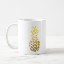Gold Foil Pineapple Coffee Mok