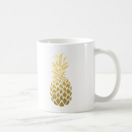 Gold Foil Pineapple Coffee Mok