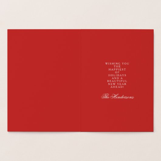 Gold Foil Pines kerstfeestdag Kaart (Binnen)