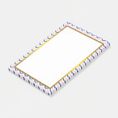 Gold Foil Pink Chevron Zigzag Pattern Post-it® Notes (Schuin)