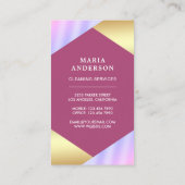 Gold Foil Pink Spray Bottle Cleaning Services Visitekaartje (Achterkant)