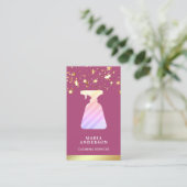Gold Foil Pink Spray Bottle Cleaning Services Visitekaartje (Staand voorkant)