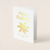 Gold foil poinsettia Kerstmis wenskaart Folie Kaarten (Voorkant)