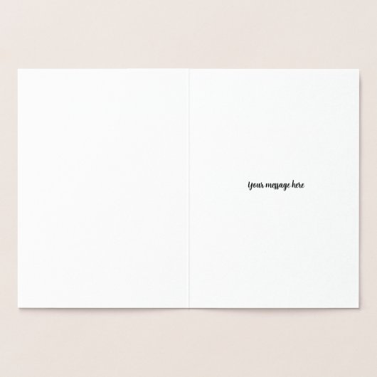 Gold foil poinsettia Kerstmis wenskaart Folie Kaarten (Binnen)