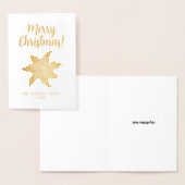 Gold foil poinsettia Kerstmis wenskaart Folie Kaarten (Display)