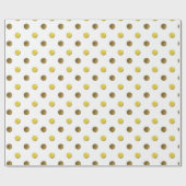 Gold Foil Polka Dot Pattern Cadeaupapier (Vlak)