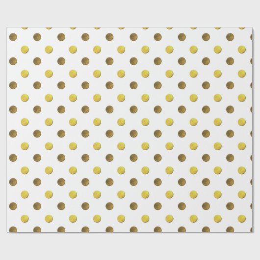 Gold Foil Polka Dot Pattern Cadeaupapier (Vlak)