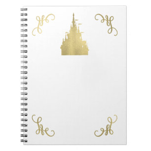 Gold Foil Princess Flag Castle Storybook Elegant Notitieboek