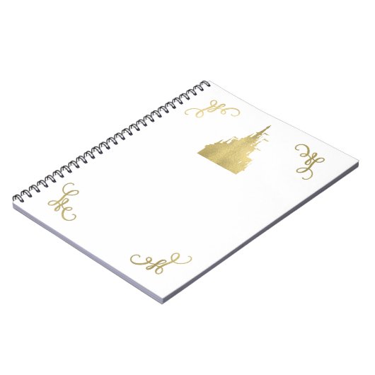 Gold Foil Princess Vlag Kasteel Storybook Elegant Notitieboek (Linkerzijde)