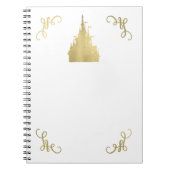 Gold Foil Princess Vlag Kasteel Storybook Elegant Notitieboek (Voorkant)