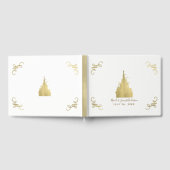 Gold Foil Princess Vlag Kasteel Storybook Huwelijk Gastenboek (Volledig)