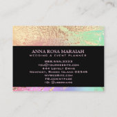 *~* Gold Foil Rainbow Beauty Wedding Elegant Visitekaartje (Achterkant)