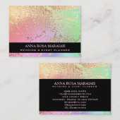 *~* Gold Foil Rainbow Beauty Wedding Elegant Visitekaartje (Voorkant / Achterkant)