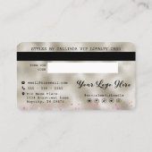 Gold Foil Rainbow Glitter Drip Loyalty VIP Credit Visitekaartje (Achterkant)