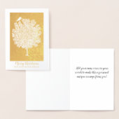 Gold Foil Raven decorteert kerstboom Folie Kaarten (Display)