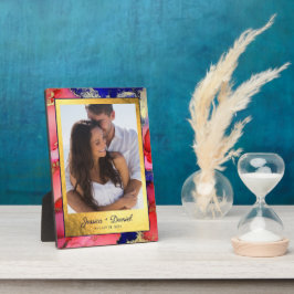 Gold Foil Red Paars Abstract DIY Foto Fotoplaat