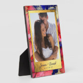 Gold Foil Red Paars Abstract DIY Foto Fotoplaat (Zijkant)