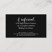 Gold Foil Referral Visitekaartje (Achterkant)