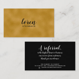 Gold Foil Referral Visitekaartje