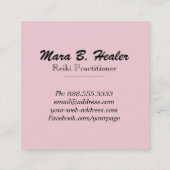 *~* Gold Foil Reiki Healing Hands Radiating Energy Vierkante Visitekaartje (Achterkant)