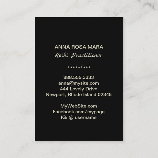 *~* Gold Foil -    Reiki Practitioner Master Symbo Visitekaartje (Achterkant)