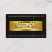 Gold Foil Retro Elegant Financial Services Service Visitekaartje (Achterkant)