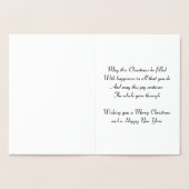 Gold Foil Retro Kerstboom Wenskaart Folie Kaarten (Binnen)