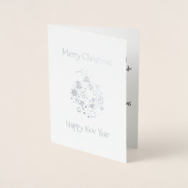 Gold Foil Retro Kerstversiering Wenskaart Folie Kaarten