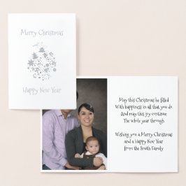 Gold Foil Retro Kerstversiering Wenskaart Folie Kaarten