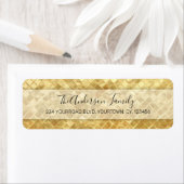 Gold foil return address labs sticker (Insitu)