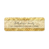Gold foil return address labs sticker (Voorkant)