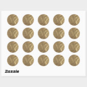 Gold Foil Ronde Sticker (Vel)