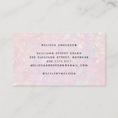 Gold Foil Roze Iridescent Calligrafie Visitekaartje (Achterkant)